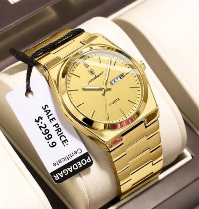 POEDAGAR 930 Business Water Resistance Luminous Steel Square Quartz Men Watch